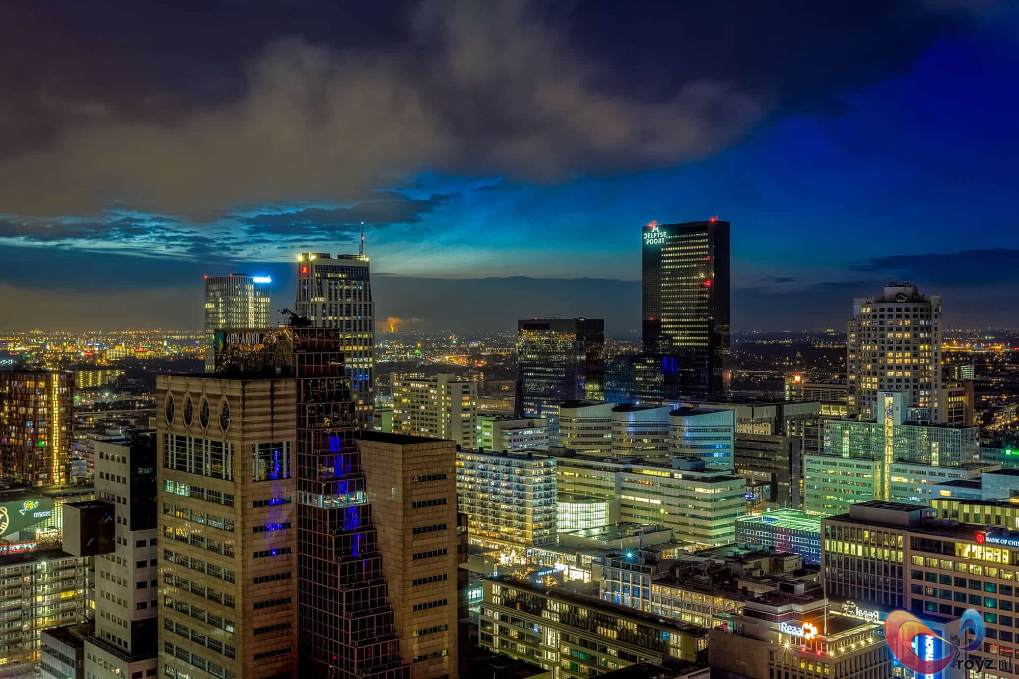De Rotterdamse skyline vanaf het World Trade Center