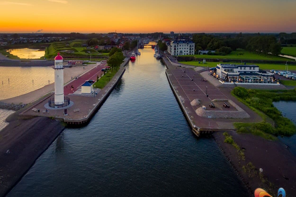 Zonsondergang in Hellevoetsluis