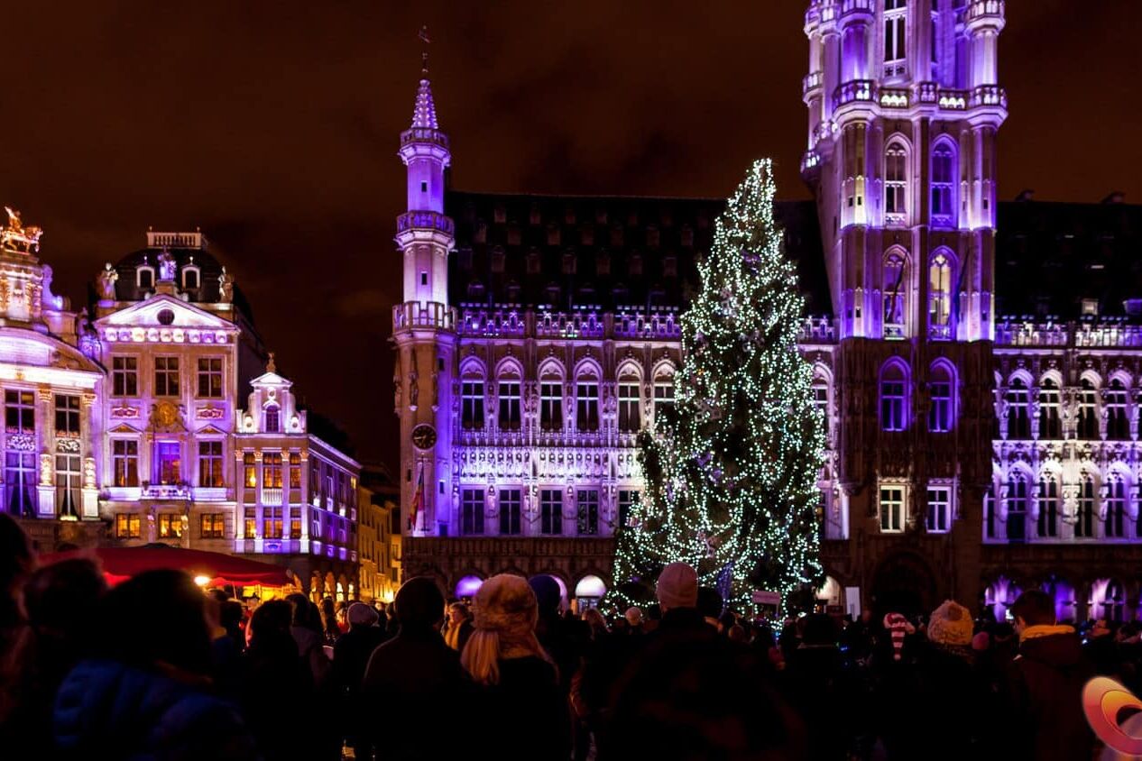 Klank-en lichtspel op de Grote Markt van Brussel