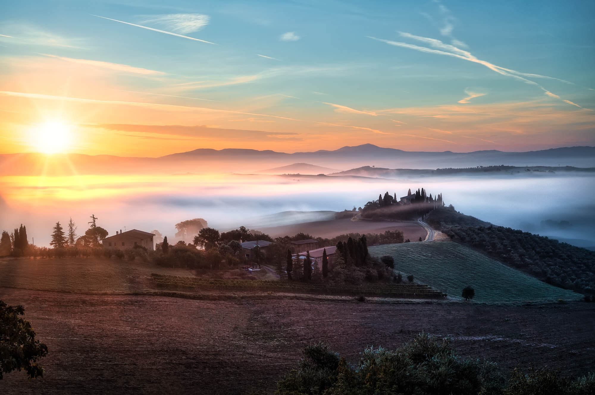 De kunstzinnige heuvels van Toscane
